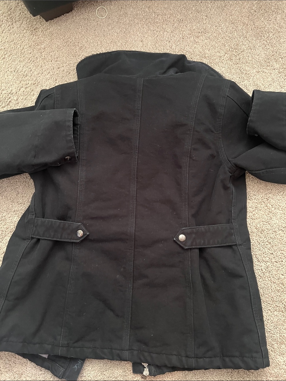 Carhartt Black Women's Utility Field Jacket with Shearling Collar - Picture 3 of 5